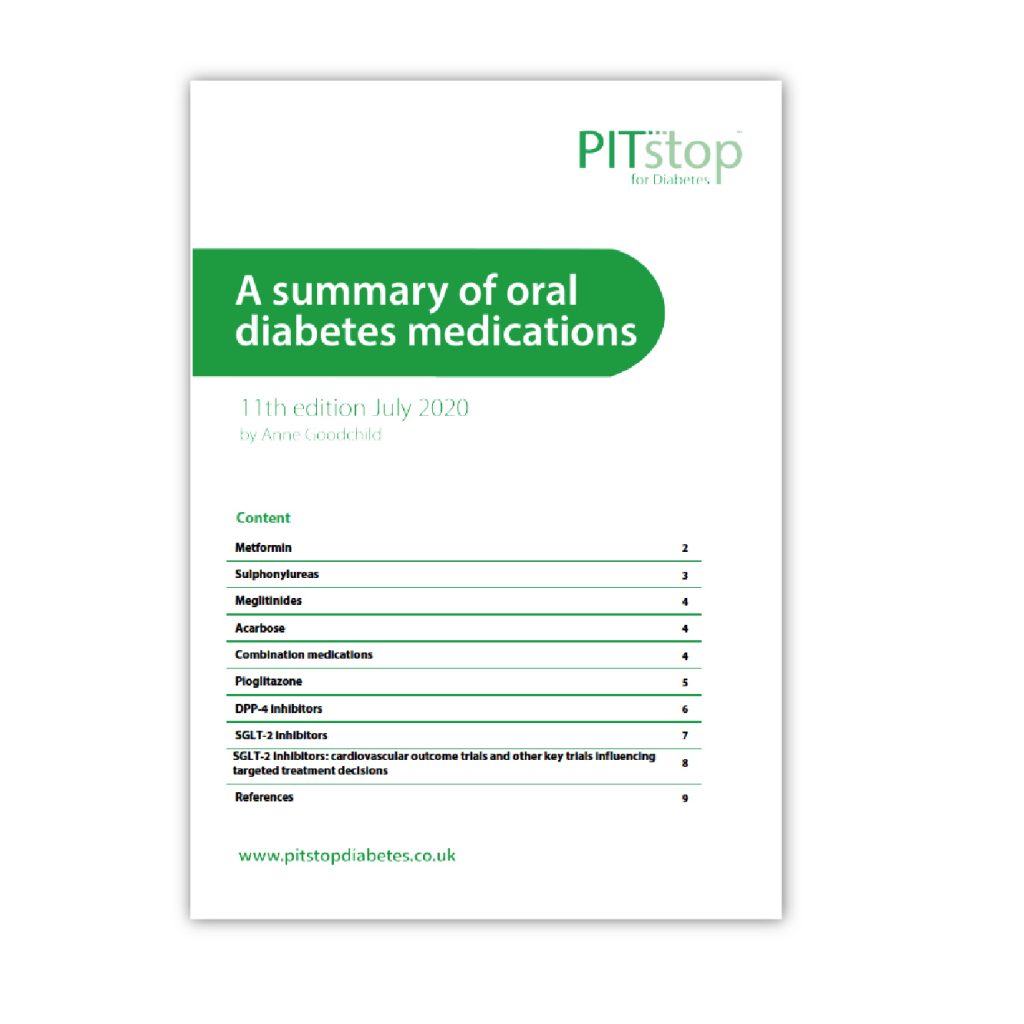 A summary of oral diabetes medications