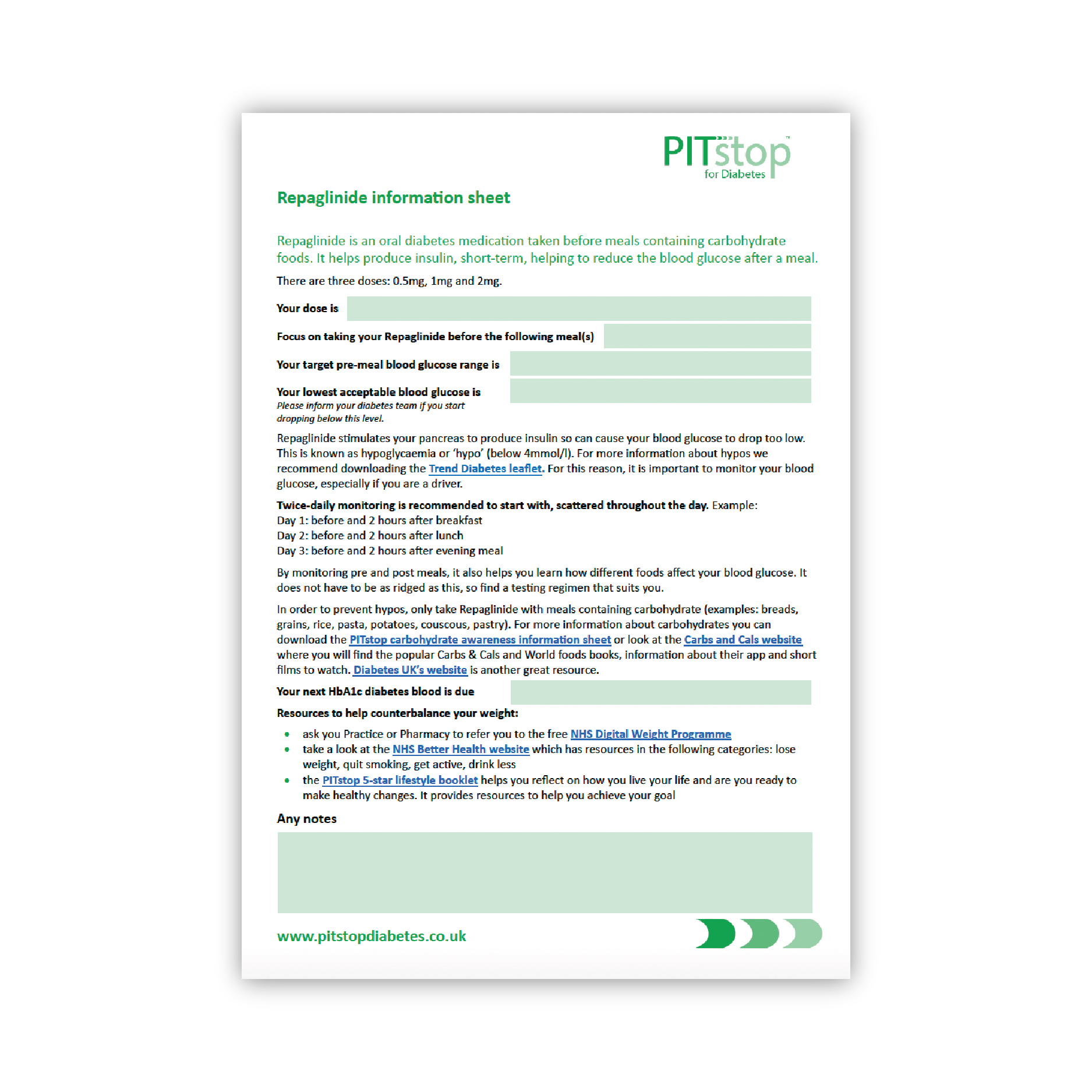 repaglinide glp 1 Repaglinide information sheet