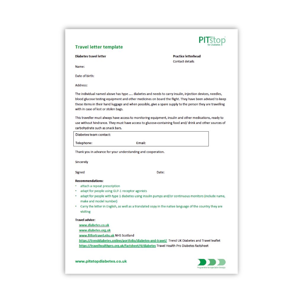 Travel letter template